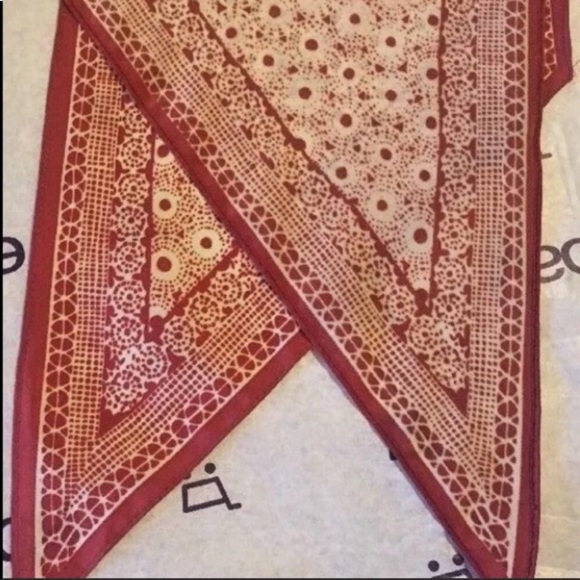 Vintage Accessories - Veresa Vera Vintage point signed red Japan scarf